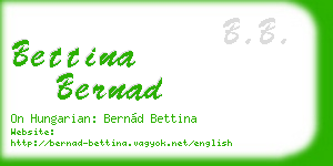 bettina bernad business card